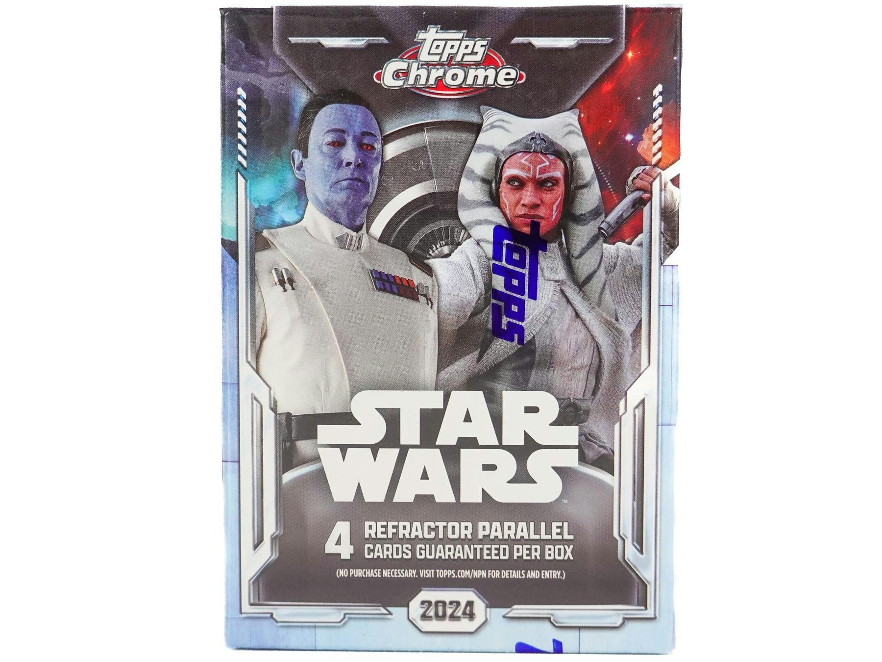 2024 Topps Star Wars Chrome 8-Pack Blaster Box (4 Refractor Parallels) - Collectible Trading Cards