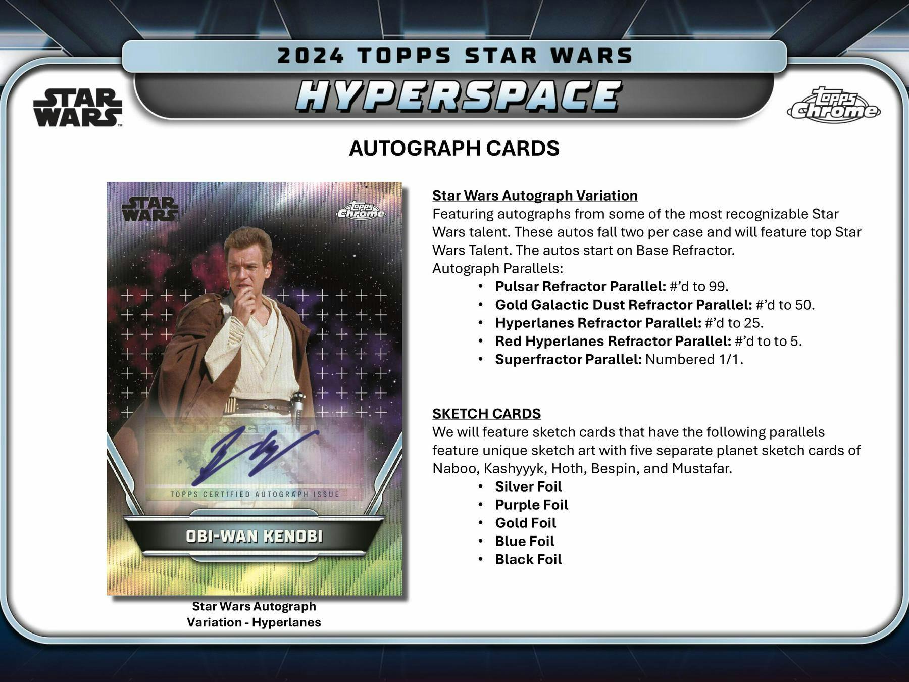 2024 Topps Star Wars Hyperspace Hobby Box (Pack Option Available) Collectible Trading Cards