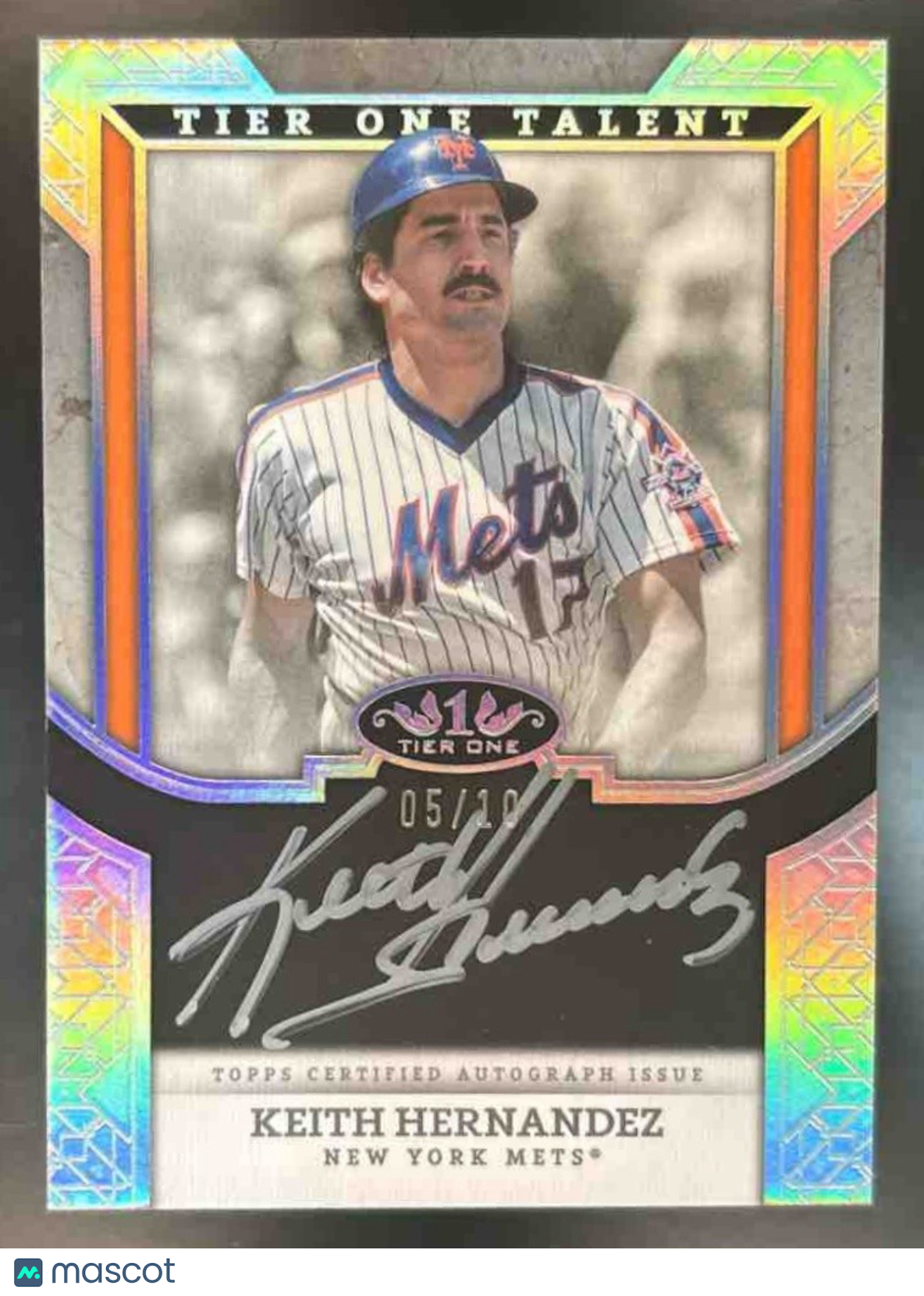2024 Topps Tier One Keith Hernandez Talent Auto Silver Foil /10 New York Mets - Sports Cards