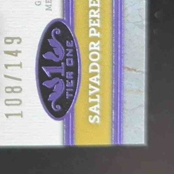 2024 Topps Tier One Salvador Perez Relics Purple Foil 108/149 MEM KC Royals - Sports Cards