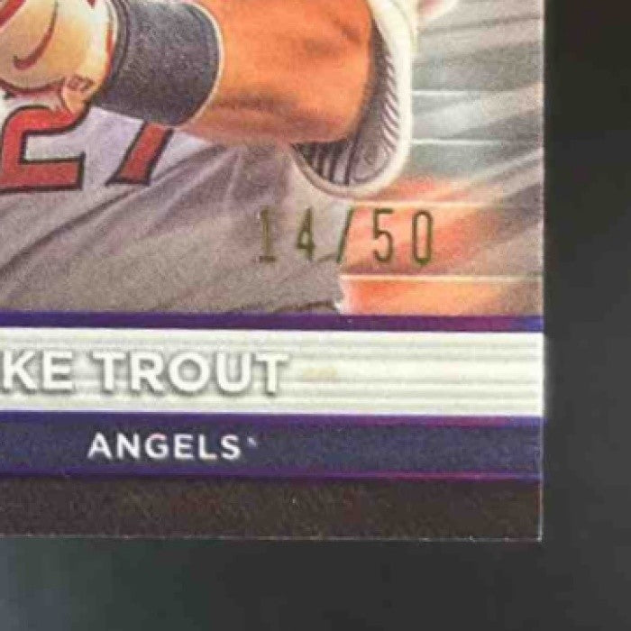 2024 Topps Tribute Mike Trout Triple Relics Purple /50 Los Angeles Angels - Sports Cards