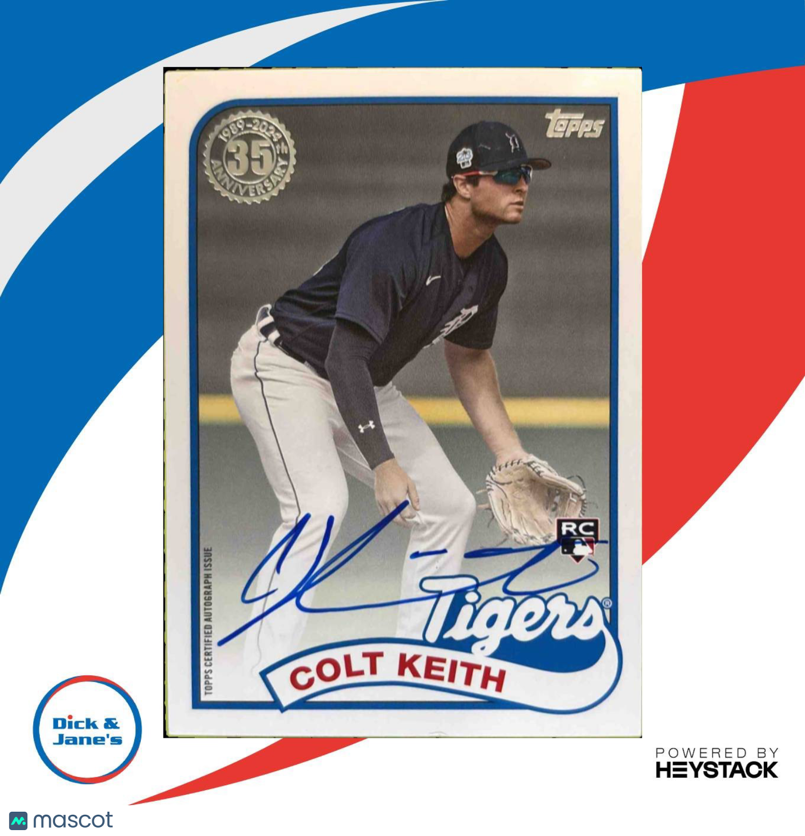 2024 Topps Update Colt Keith 1989 Baseball Auto #89BA-CKE RC Detroit Tigers - Sports Cards