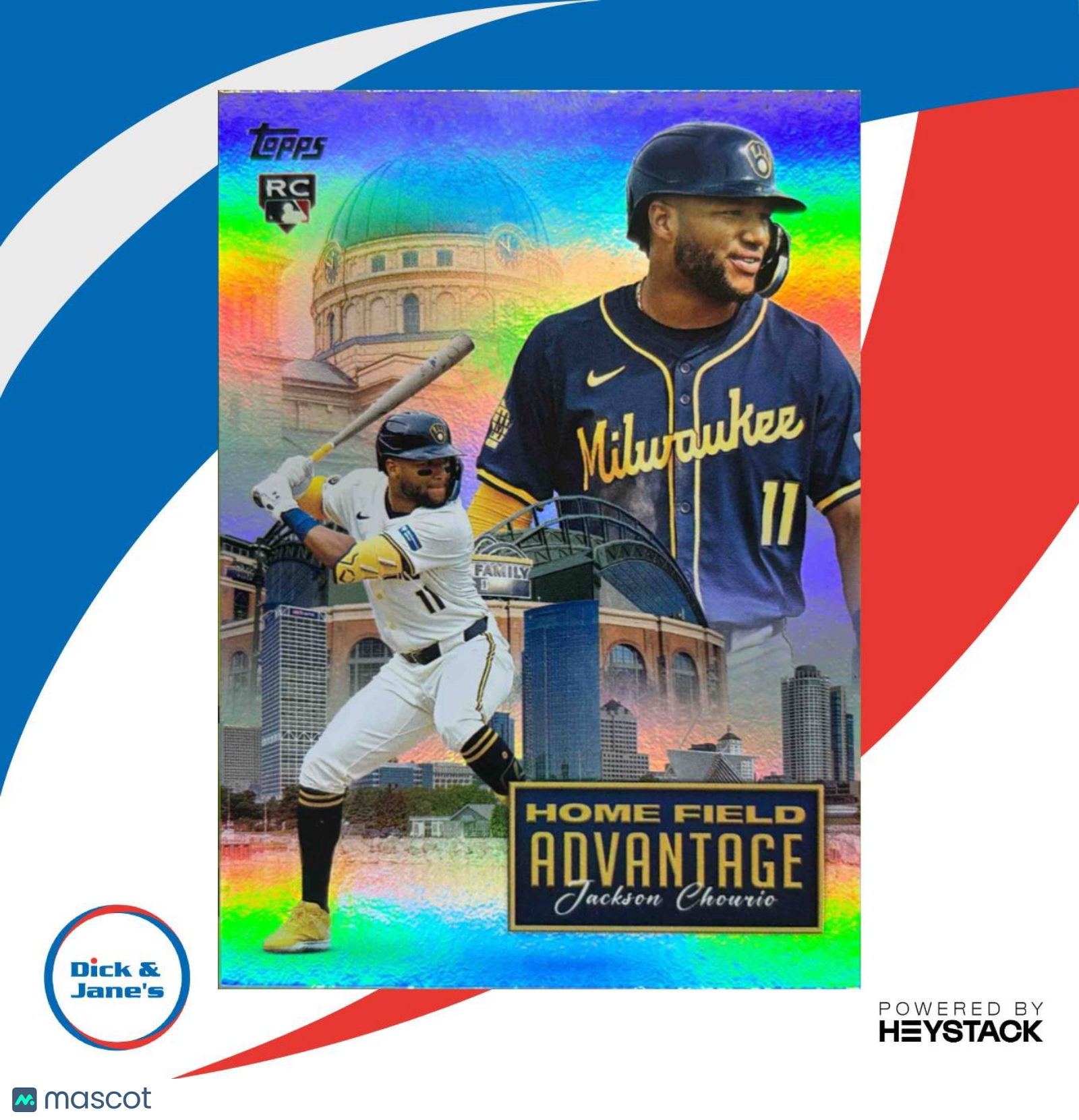 2024 Topps Update Jackson Chourio Homefield Advantage #HFA-22 Milwaukee Brewers - Sports Cards