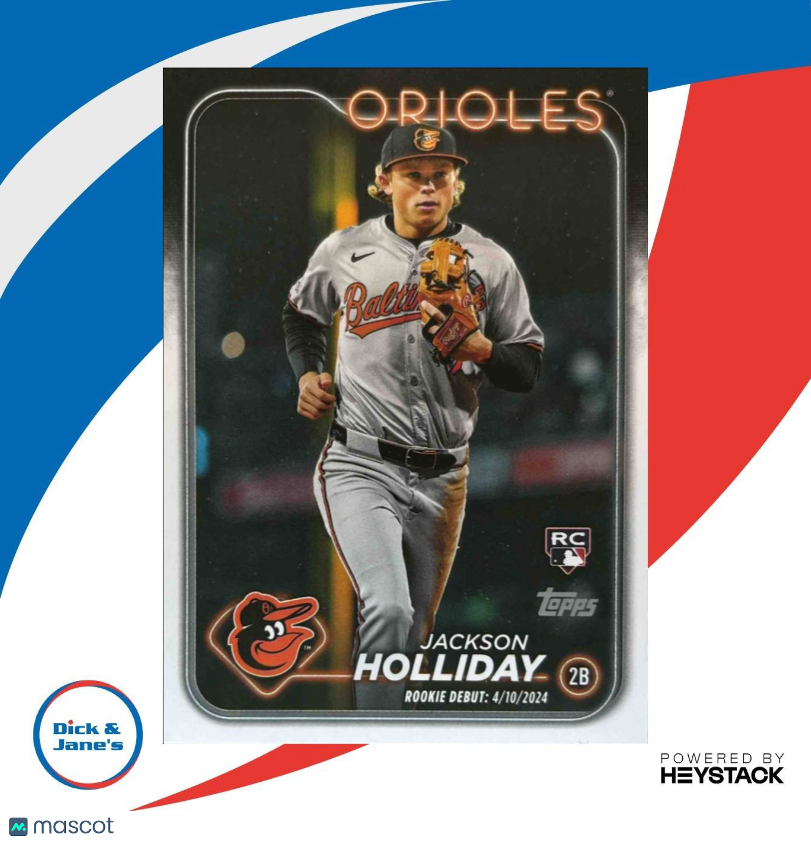 2024 Topps Update Jackson Holliday #US97 RC Baltimore Orioles - Sports Cards