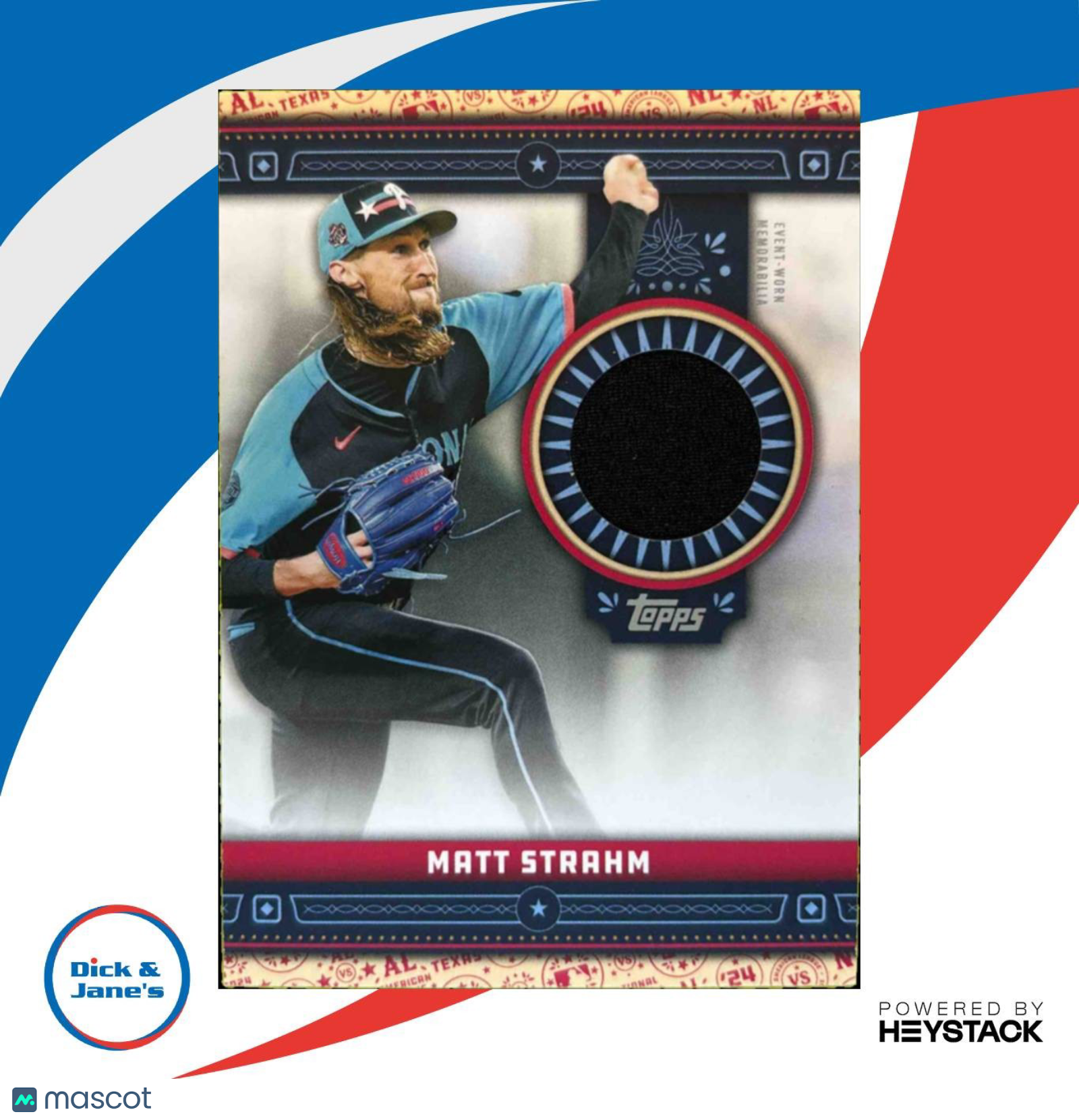 2024 Topps Update Matt Strahm All Star Stitches Relics MEM Philadelphia Phillies - Sports Cards