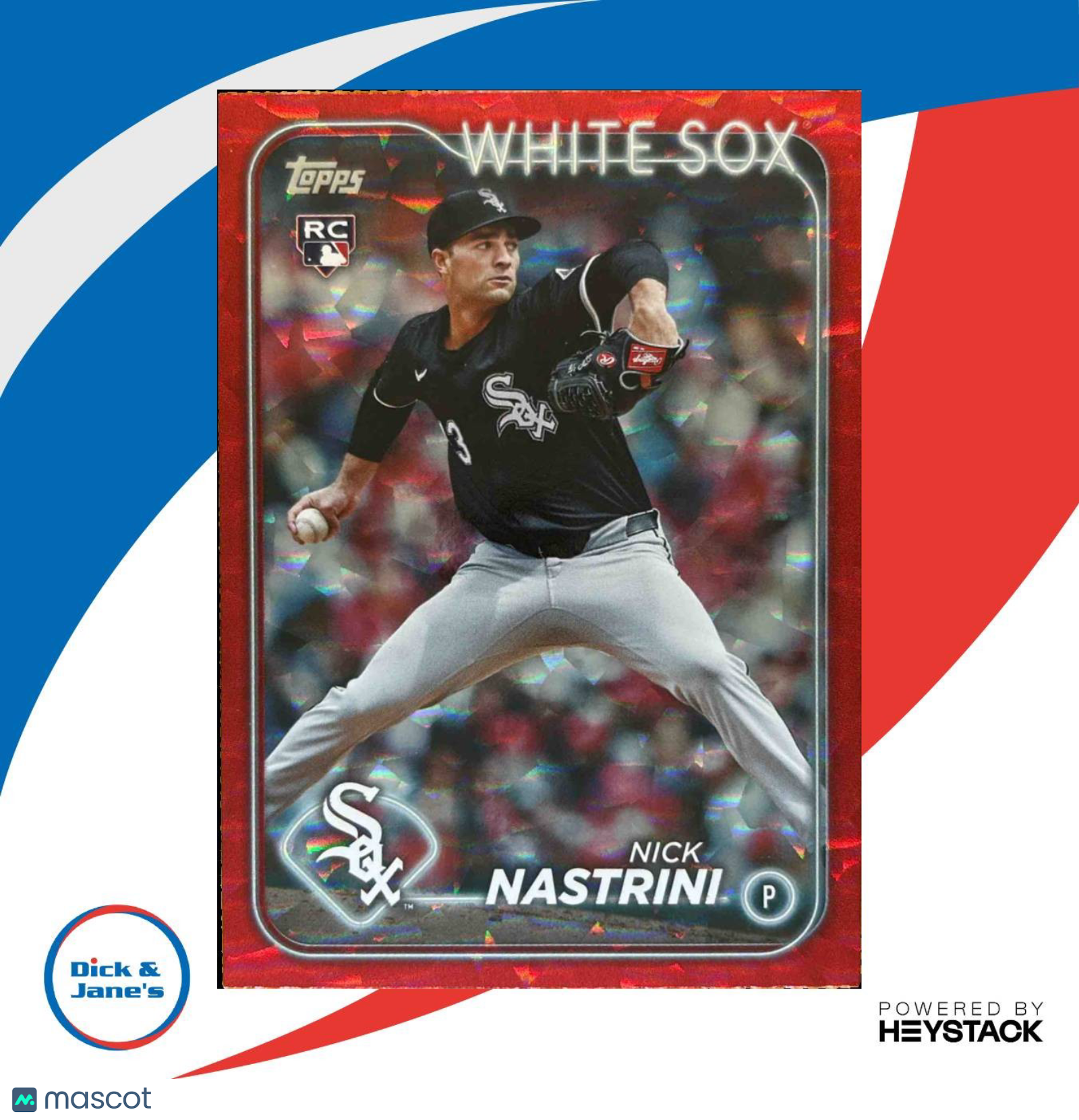 2024 Topps Update Nick Nastrini Red Crackle Foilboard /199 #US225 RC White Sox - Sports Cards