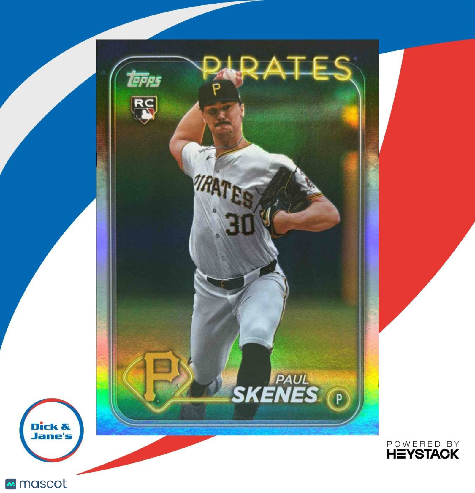 2024 Topps Update Paul Skenes Rainbow Foil #US100 RC Pittsburgh Pirates - Sports Cards