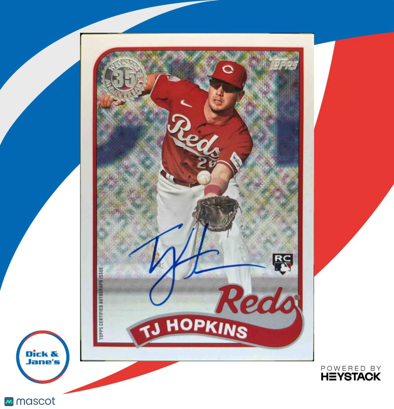 2024 Topps Update TJ Hopkins 1989 Baseball Auto #89BA2-TH Cincinnati Reds - Sports Cards