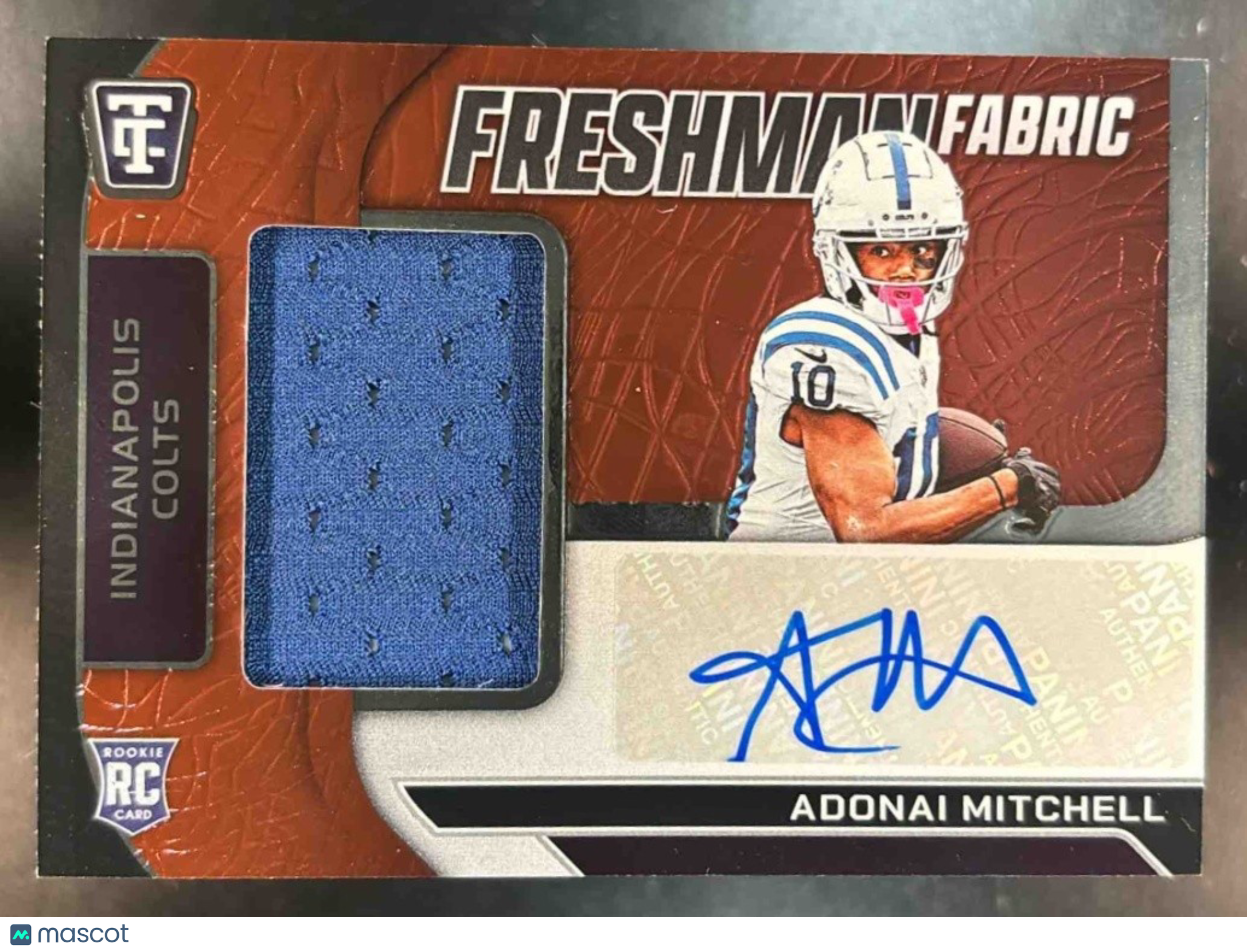 2024 Totally Certified Adonai Mitchell Freshman Fabric Patch Auto /100 MEM RC - Sports Cards