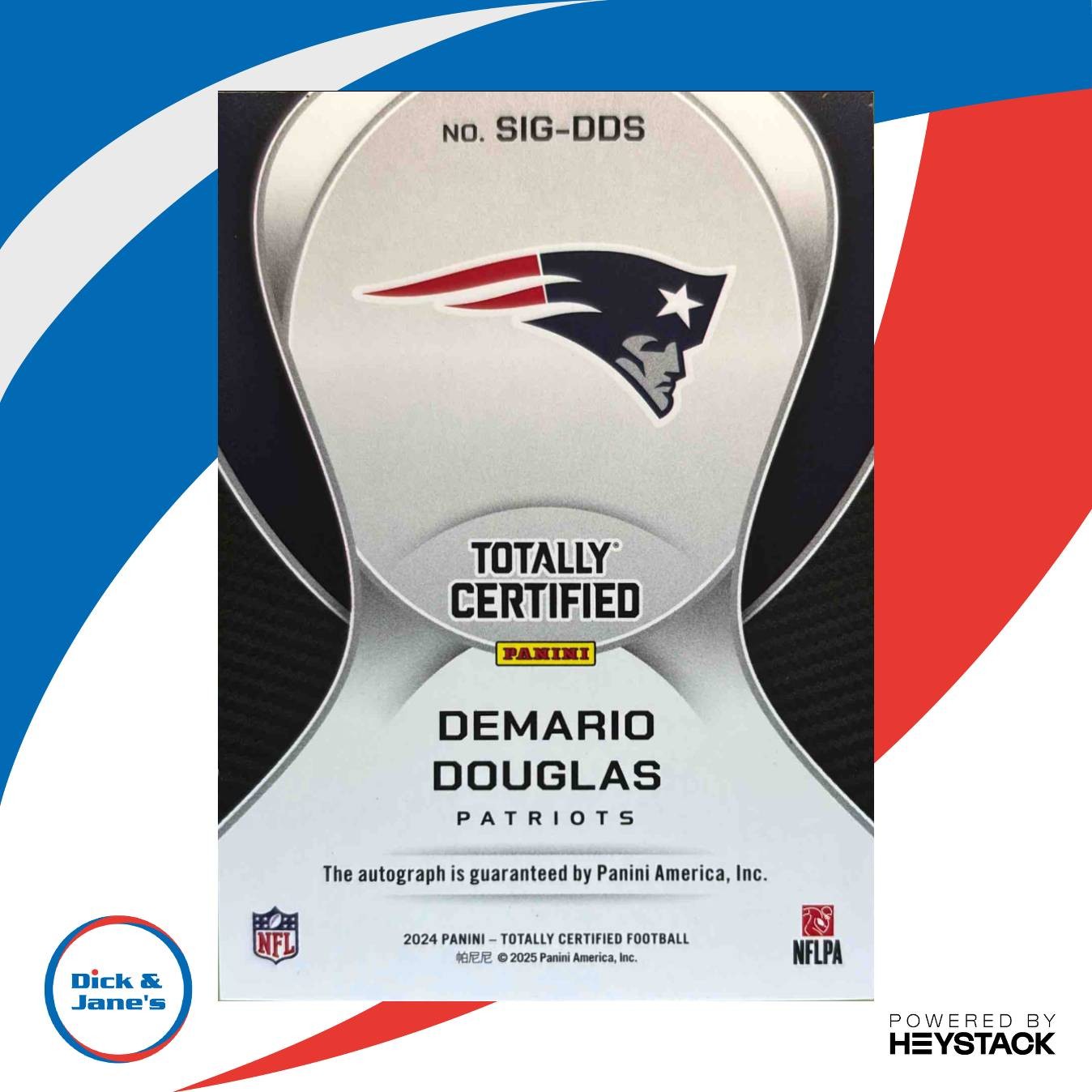 2024 Totally Certified Demario Douglas Signatures #29 Auto New England Patriots - Sports Cards