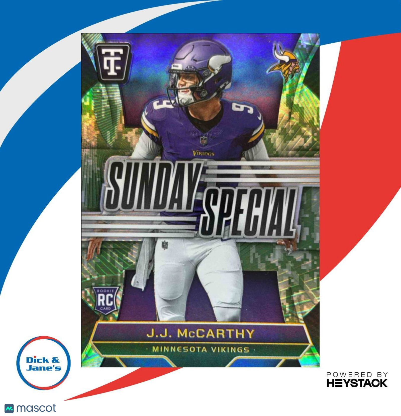 2024 Totally Certified J.J. McCarthy Mirror Platinum Camo /35 #127 RC Vikings - Sports Cards