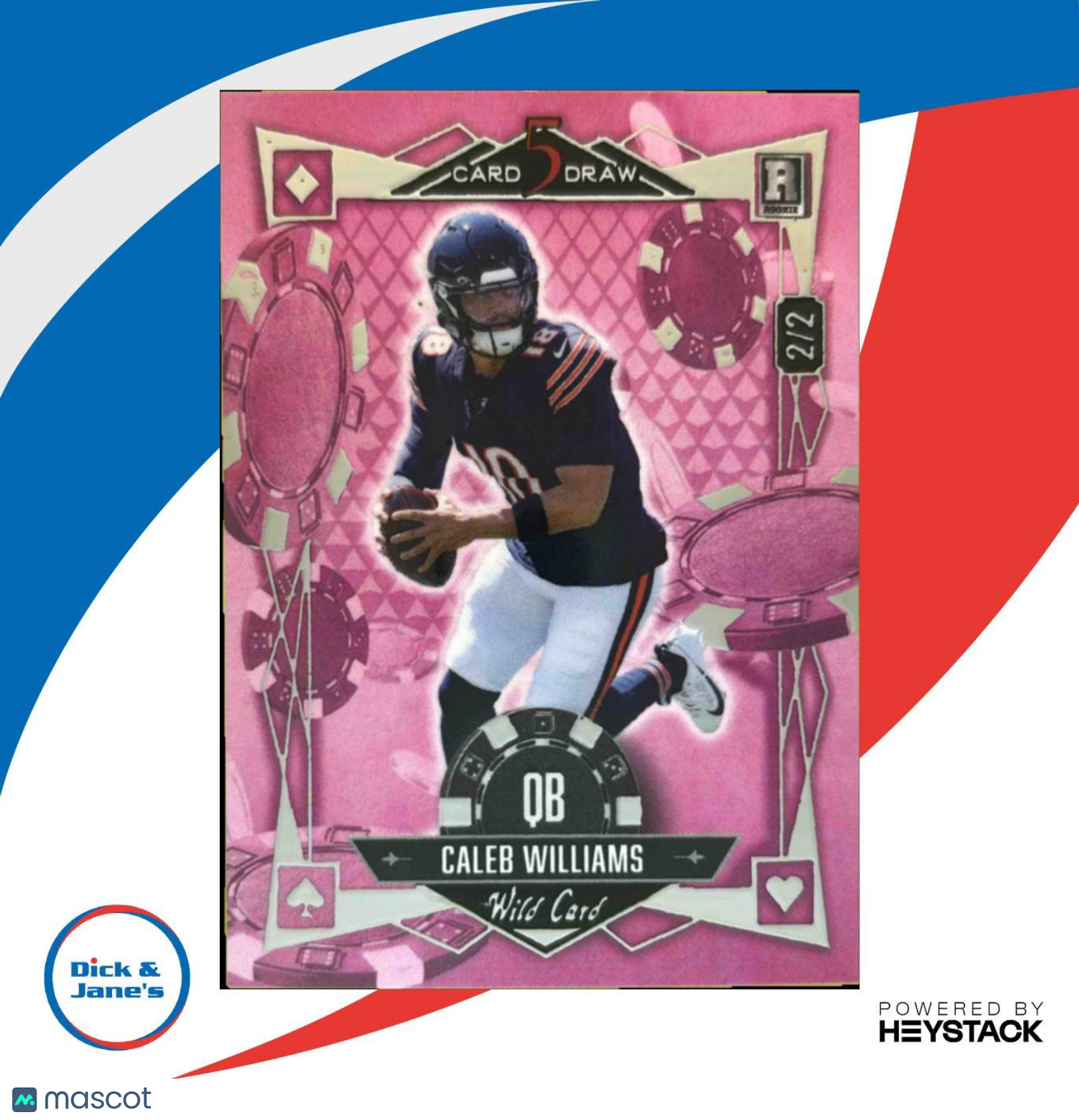 2024 Wild Card 5 Draw Pink Caleb Williams Modern /2 #S5CDM-CW Chicago Bears - Sports Cards
