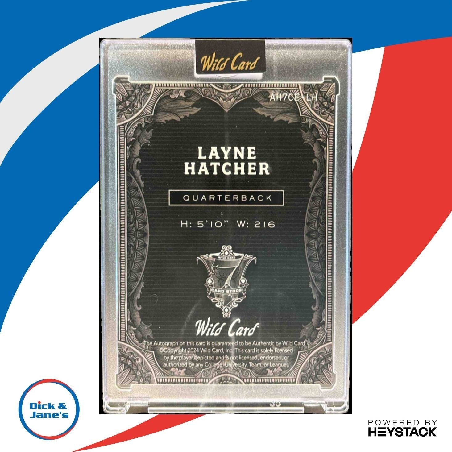 2024 Wild Card 7 Studs Layne Hatcher Auto /2 #AH7CF-LH Auto - Sports Cards