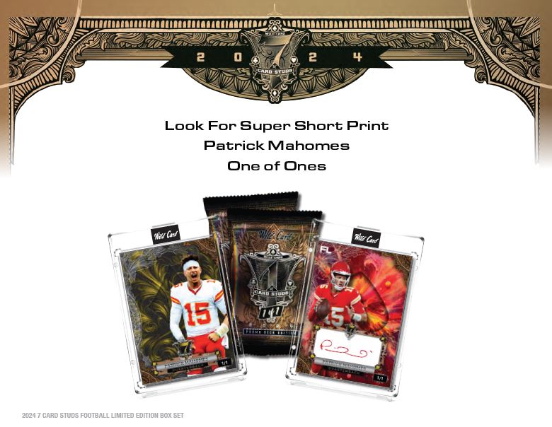 2024 Wild Card 7 Card Studs Promo Football Hobby Box (7 Packs) Metal All Quarterback Edition - Football Box