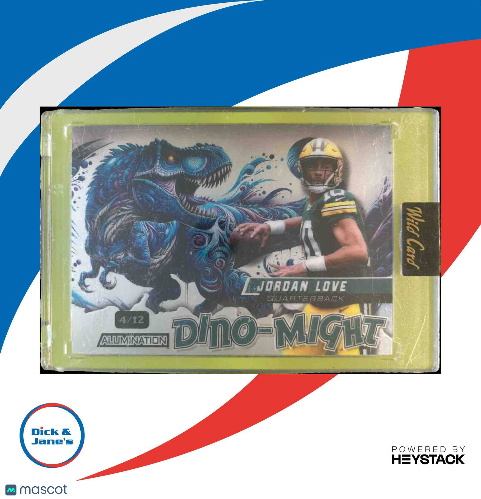 【Win】シークレット ランダムカード トレカ 2024 Wild Card Alumination DinoMight Jordan Love