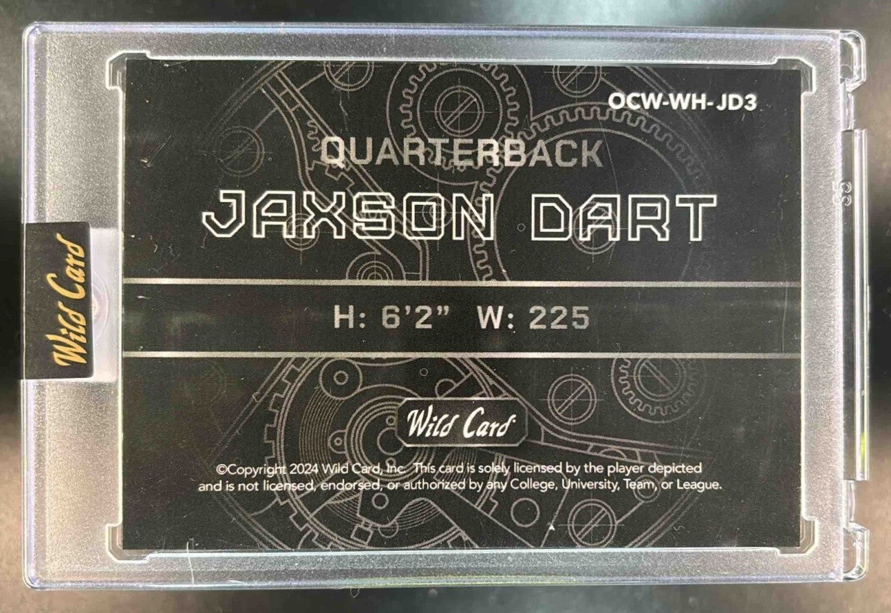 2024 Wild Card QB1 On The Clock Jaxson Dart White Mosaic /15 #OCW-WH-JD2 - Sports Cards