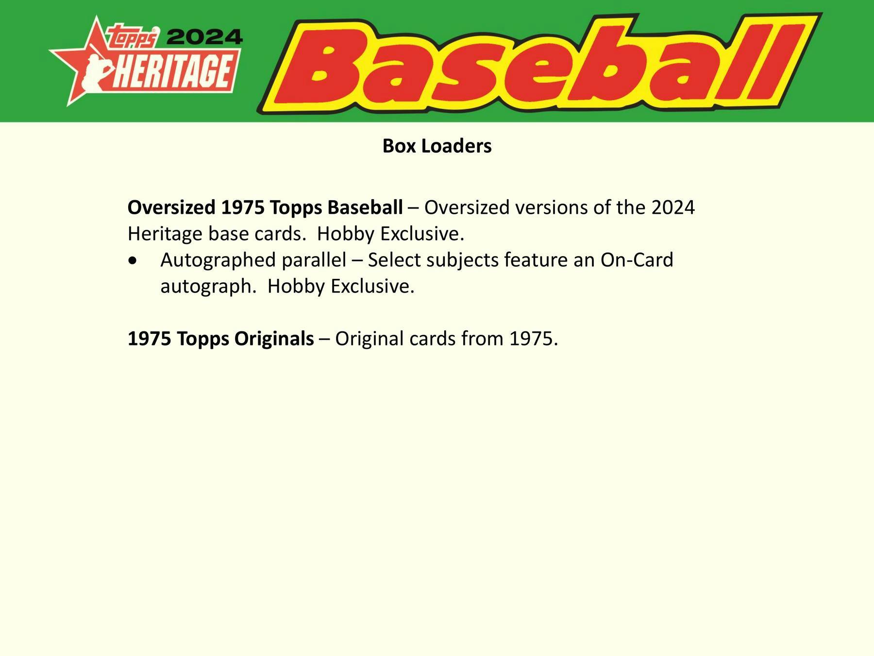 4 Pack Lot of 2024 Topps Heritage Baseball Hobby (4 Packs)