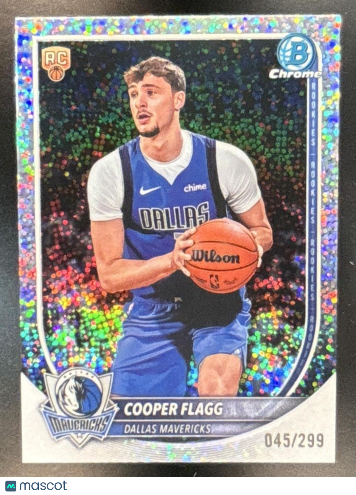 2025-26 Bowman Chrome Cooper Flagg Speckle Refractor /299 RC Dallas Mavericks - Sports Cards