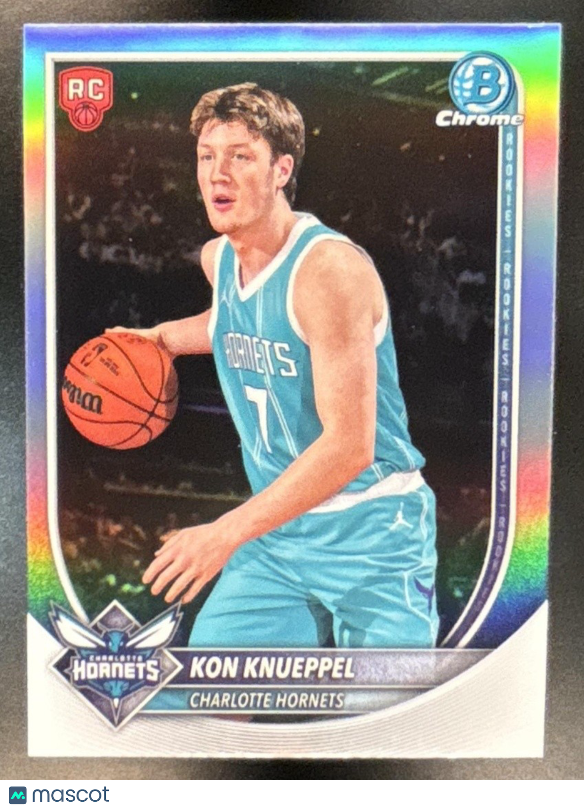 2025-26 Bowman Kon Knueppel Chrome Red Rookie Variation SP RC Charlotte Hornets - Sports Cards