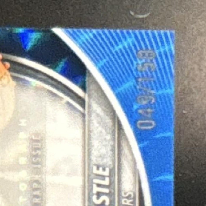 2025-26 Bowman Stephon Castle Chrome Auto Blue Geometric /150 San Antonio Spurs - Sports Cards