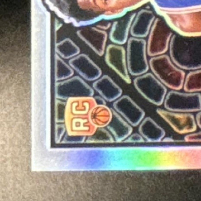 2025-26 Bowman VJ Edgecombe Chrome Etched In Glass Variation #NBE-3 SP RC 76ers - Sports Cards