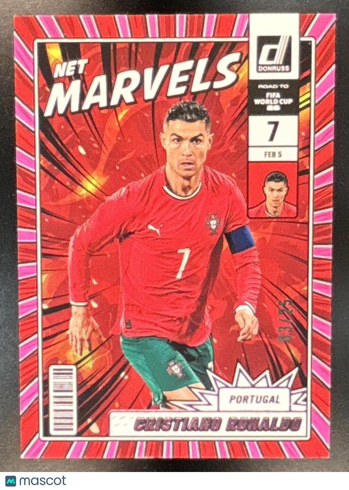 2025-26 Donruss Road to FIFA World Cup 26 Cristiano Ronaldo Net Marvels Pink /25 - Sports Cards