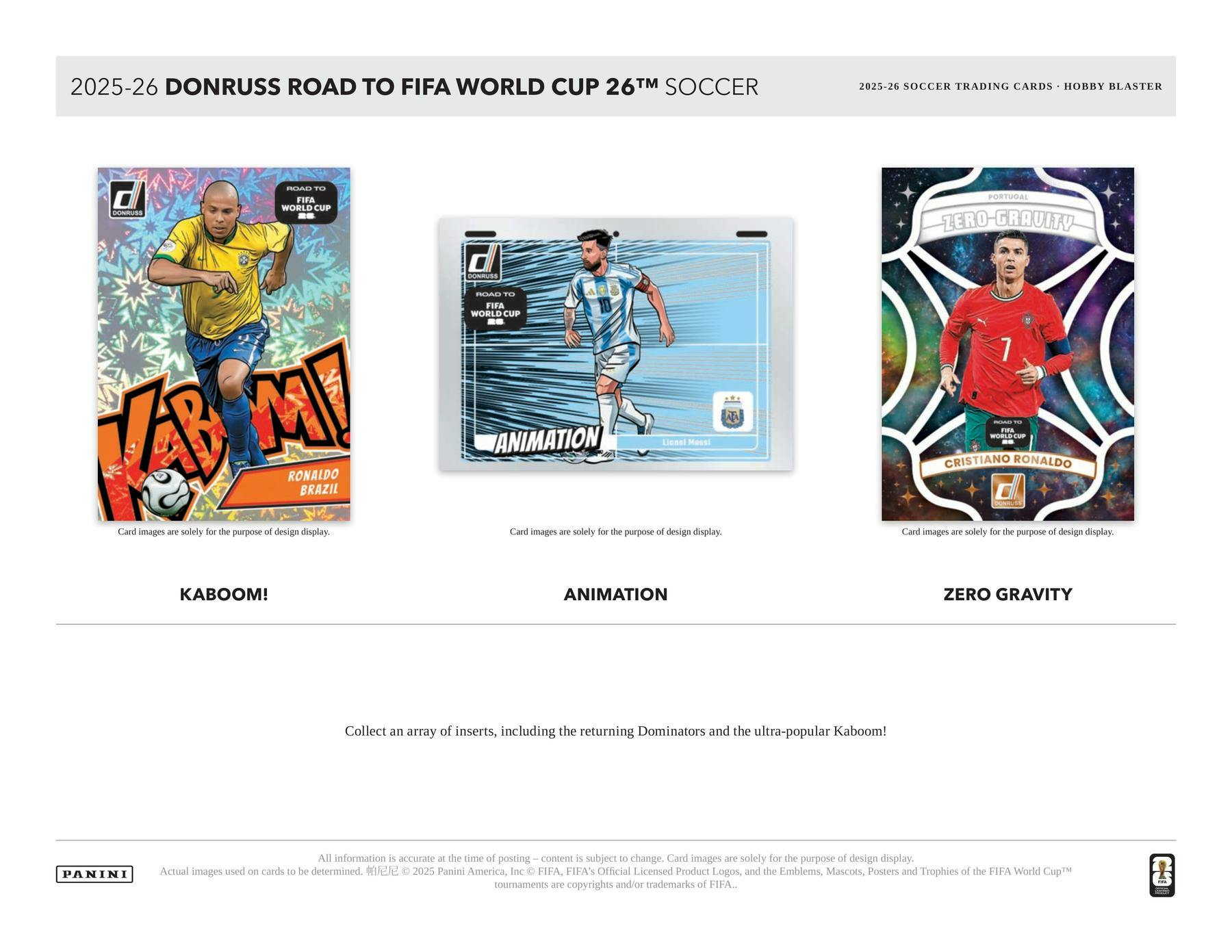 2025/26 Panini Donruss Road to FIFA World Cup Soccer Blaster Hobby Box (Kaboom! Inserts!) - Soccer