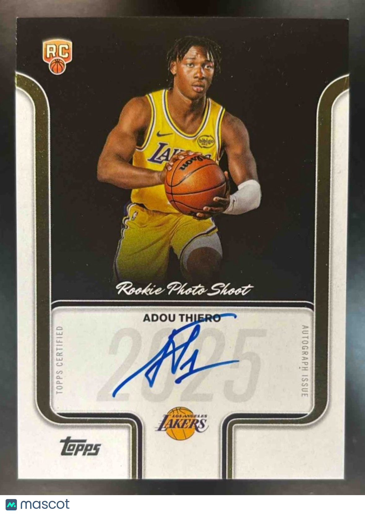 2025-26 Topps Adou Thiero Rookie Photo Shoot Auto #RP-AT RC Los Angeles Lakers - Sports Cards