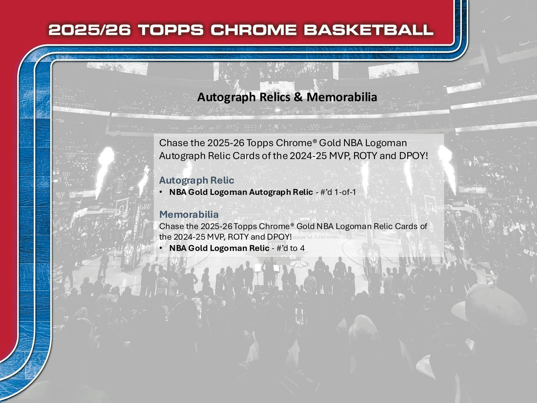 2025/26 Topps Chrome Basketball Hobby Jumbo Box (3 Autos) Dec 18th - NBA Hobby Box