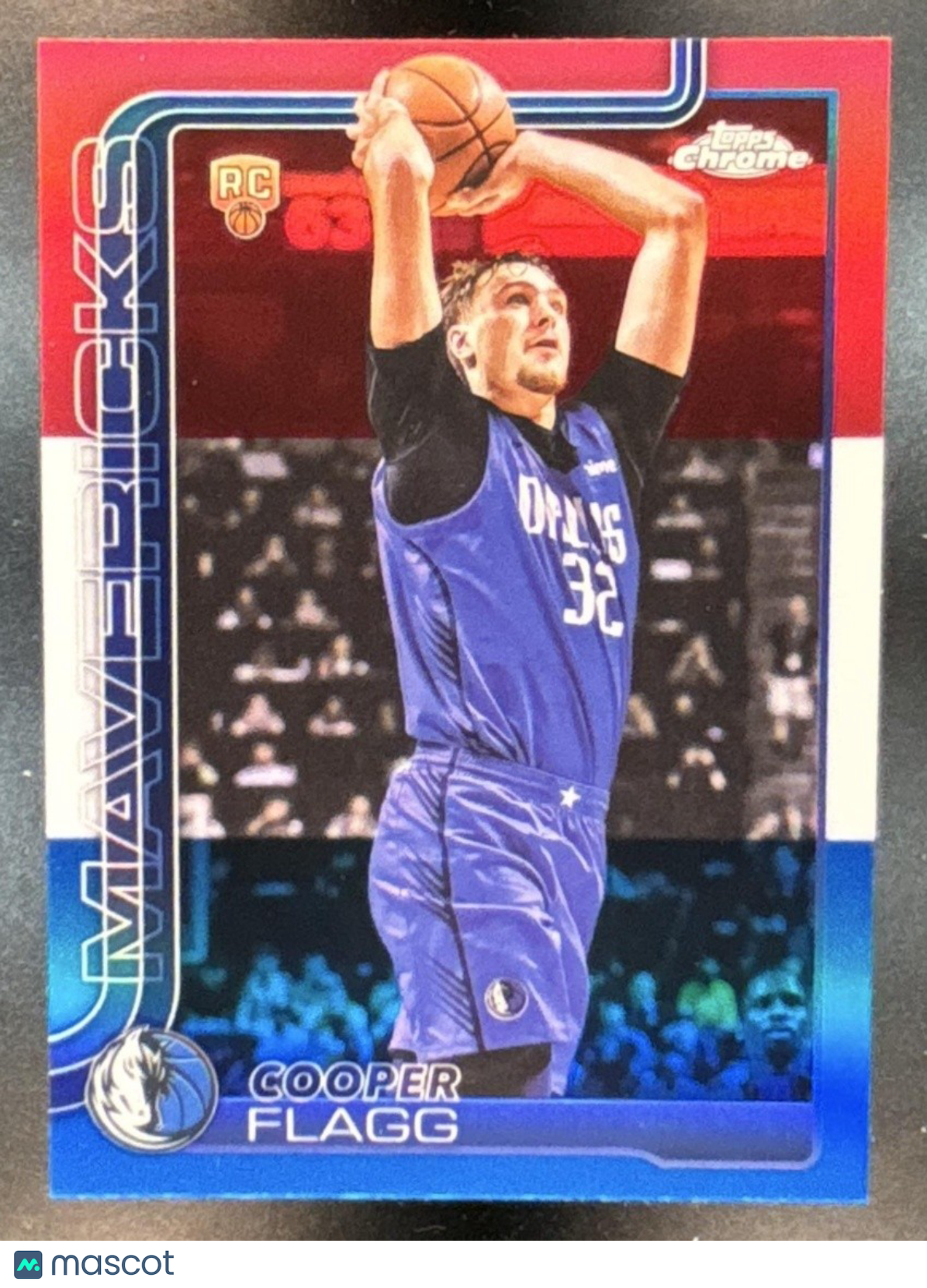 2025-26 Topps Chrome Cooper Flagg Red White & Blue #251 RC Dallas Mavericks - Sports Cards