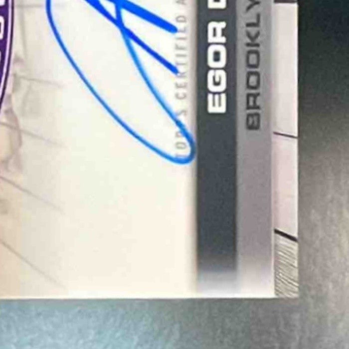 2025-26 Topps Chrome Egor Demin Auto Rookies Purple Refractor 55/75 RC Brooklyn - Sports Cards