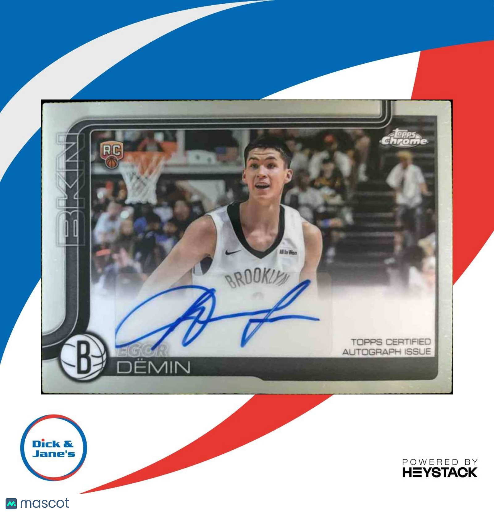 2025-26 Topps Chrome Egor Demin Rookie Auto #TCAR-ED RC Brooklyn Nets - Sports Cards