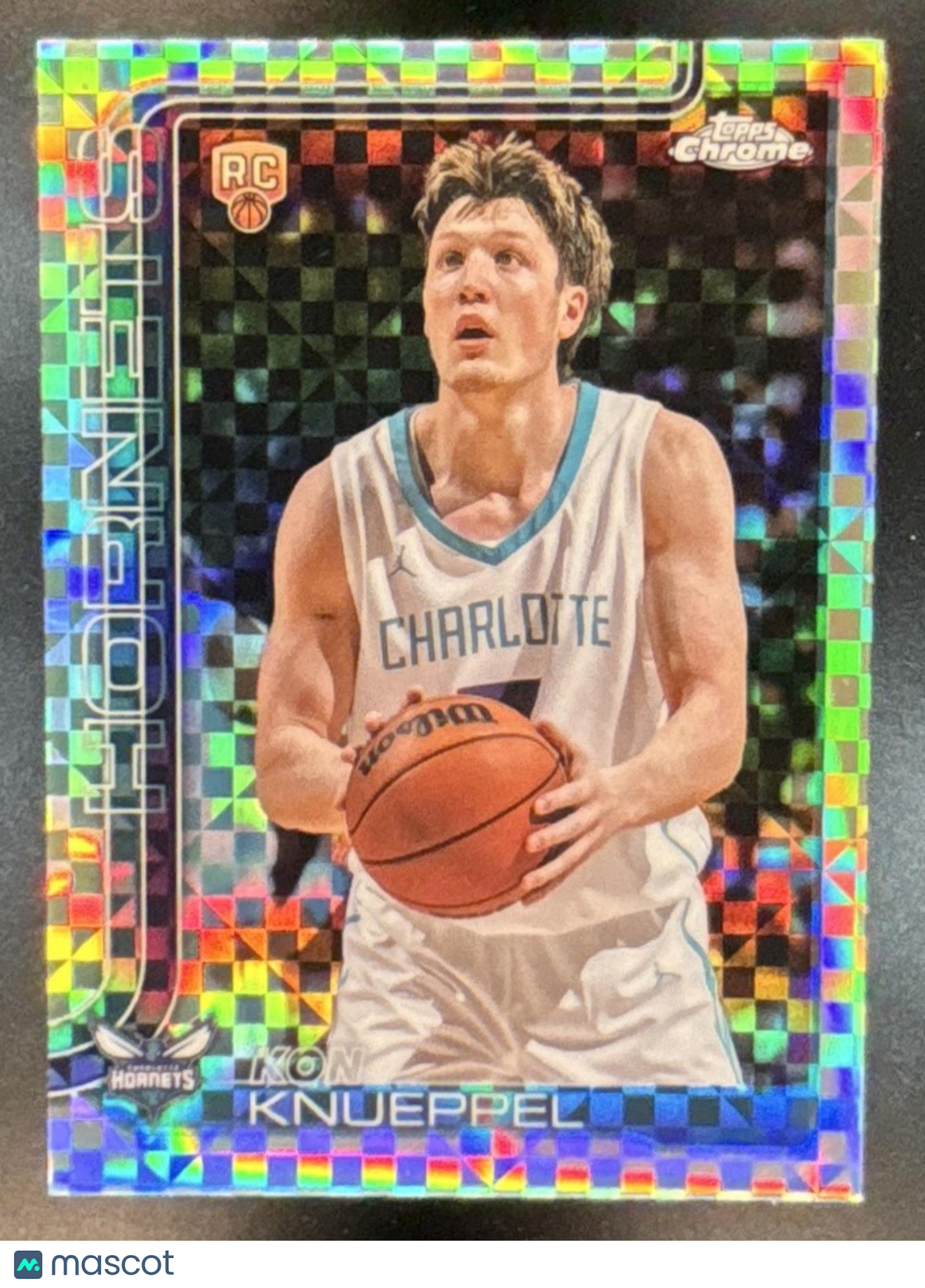 2025-26 Topps Chrome Kon Knueppel X-Fractor #254 RC Charlotte Hornets - Sports Cards