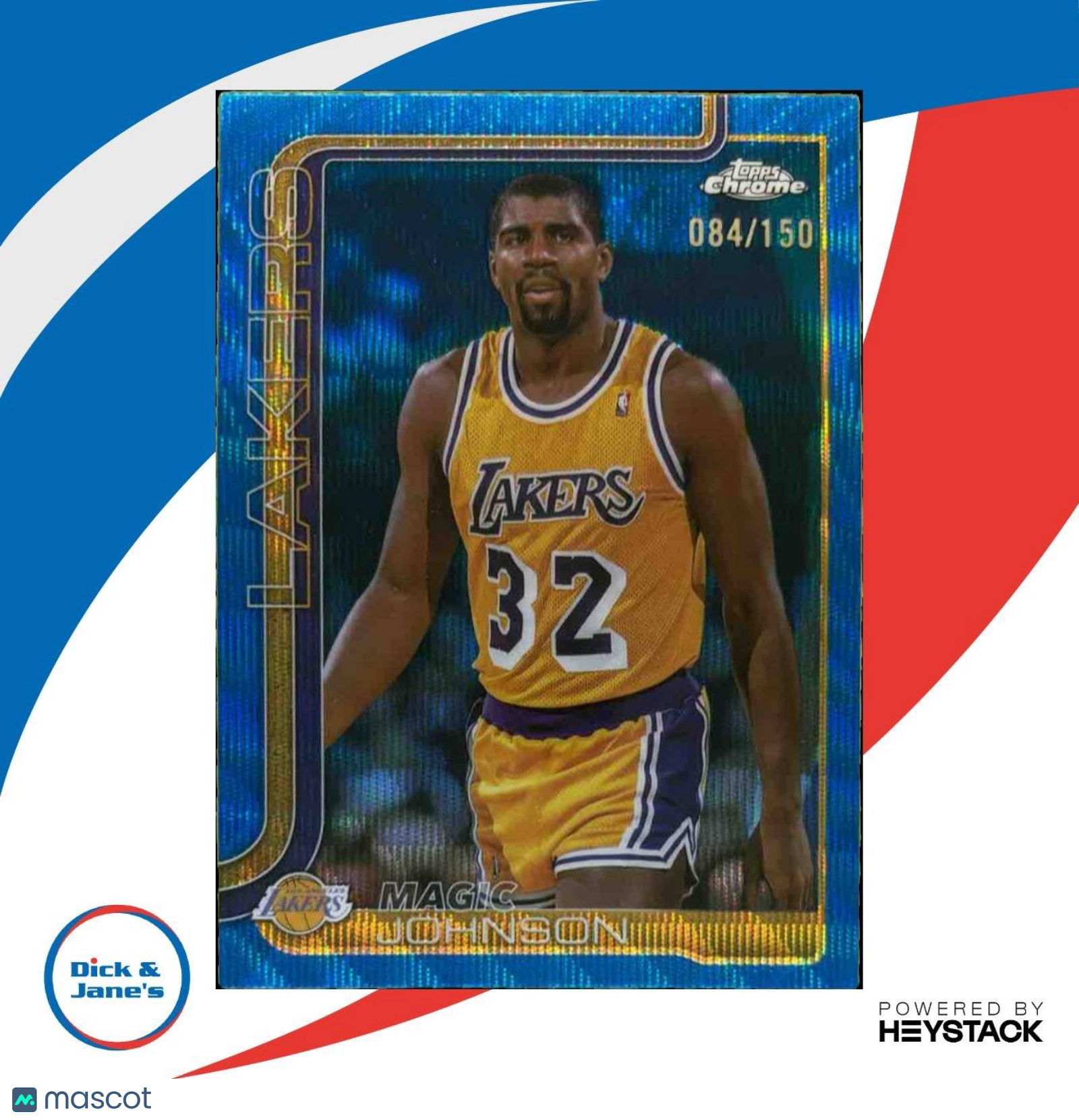 2025-26 Topps Chrome Magic Johnson Blue Wave Refractor /150 Los Angeles Lakers - Sports Cards
