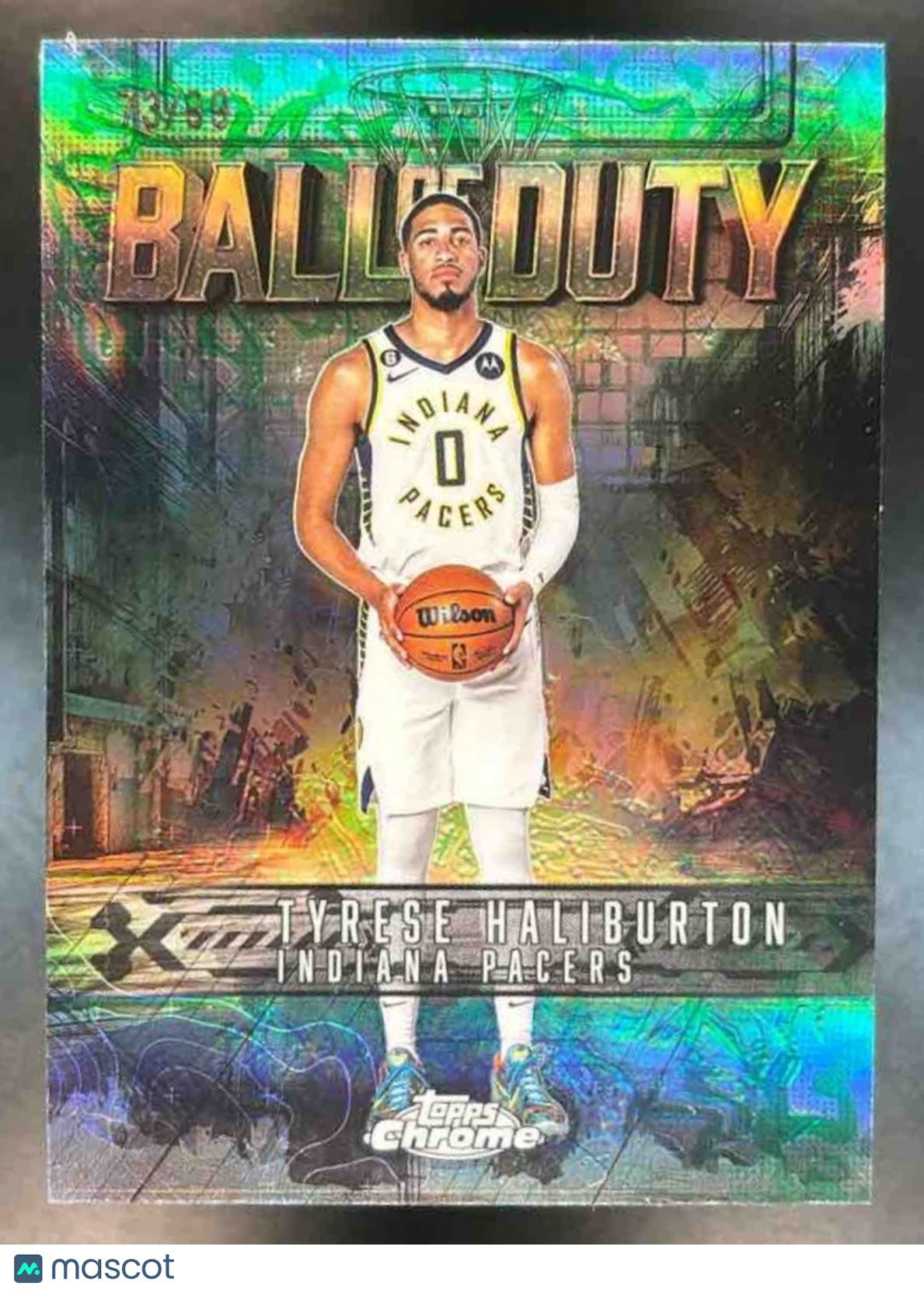 2025-26 Topps Chrome Tyrese Haliburton Ball of Duty Green /99 Indiana Pacers - Sports Cards