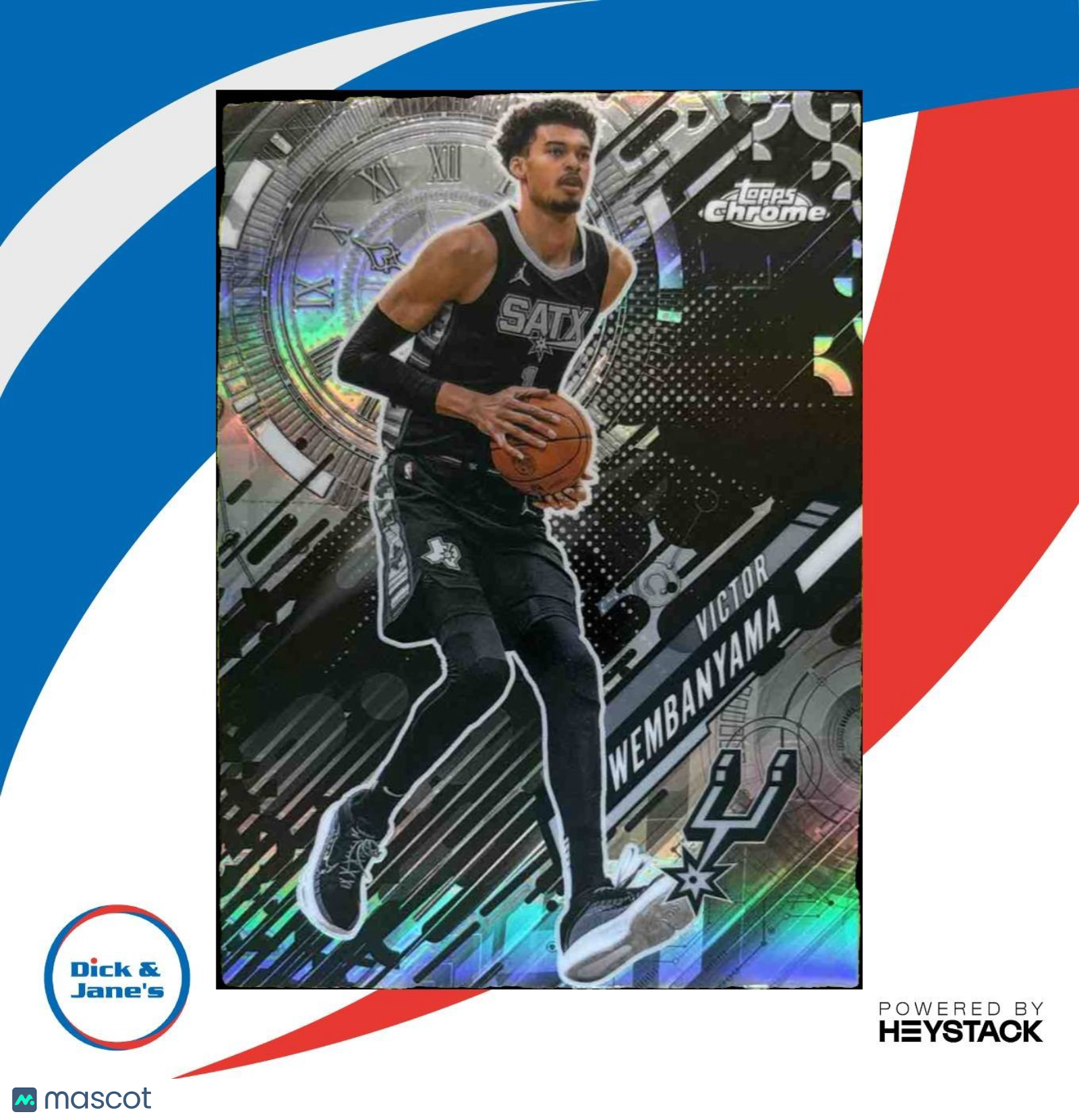 2025-26 Topps Chrome Victor Wembanyama Go Time Refractor San Antonio Spurs - Sports Cards