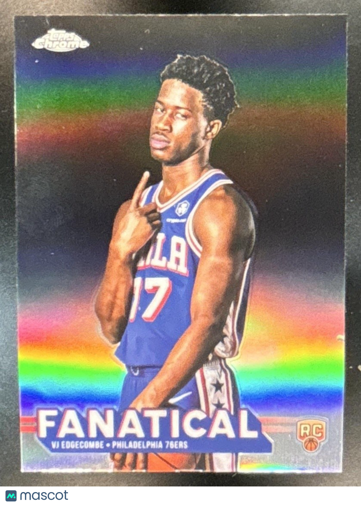 2025-26 Topps Chrome VJ Edgecombe Fanatical #FAN-23 RC SSP Philadelphia 76ers - Sports Cards