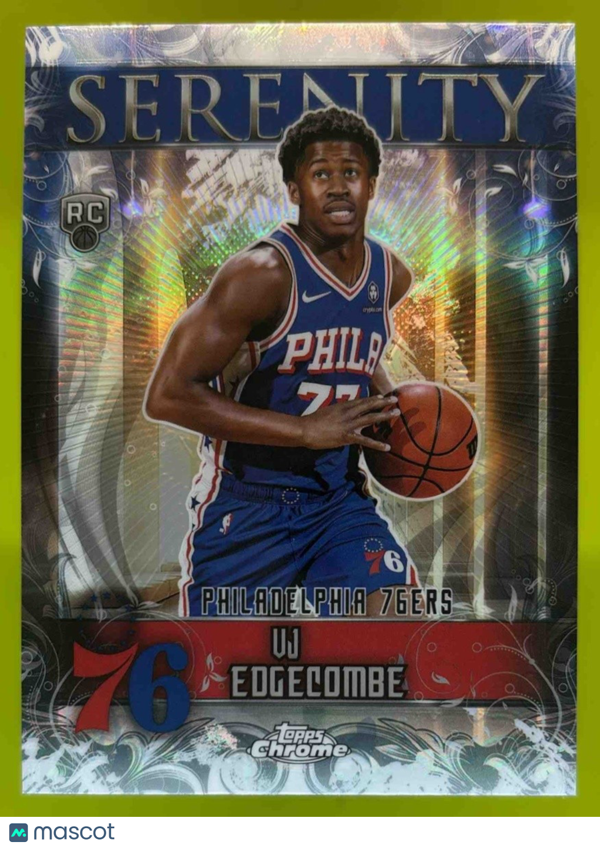 2025-26 Topps Chrome VJ Edgecombe Serenity Refractor RC Philadelphia 76ers - Sports Cards