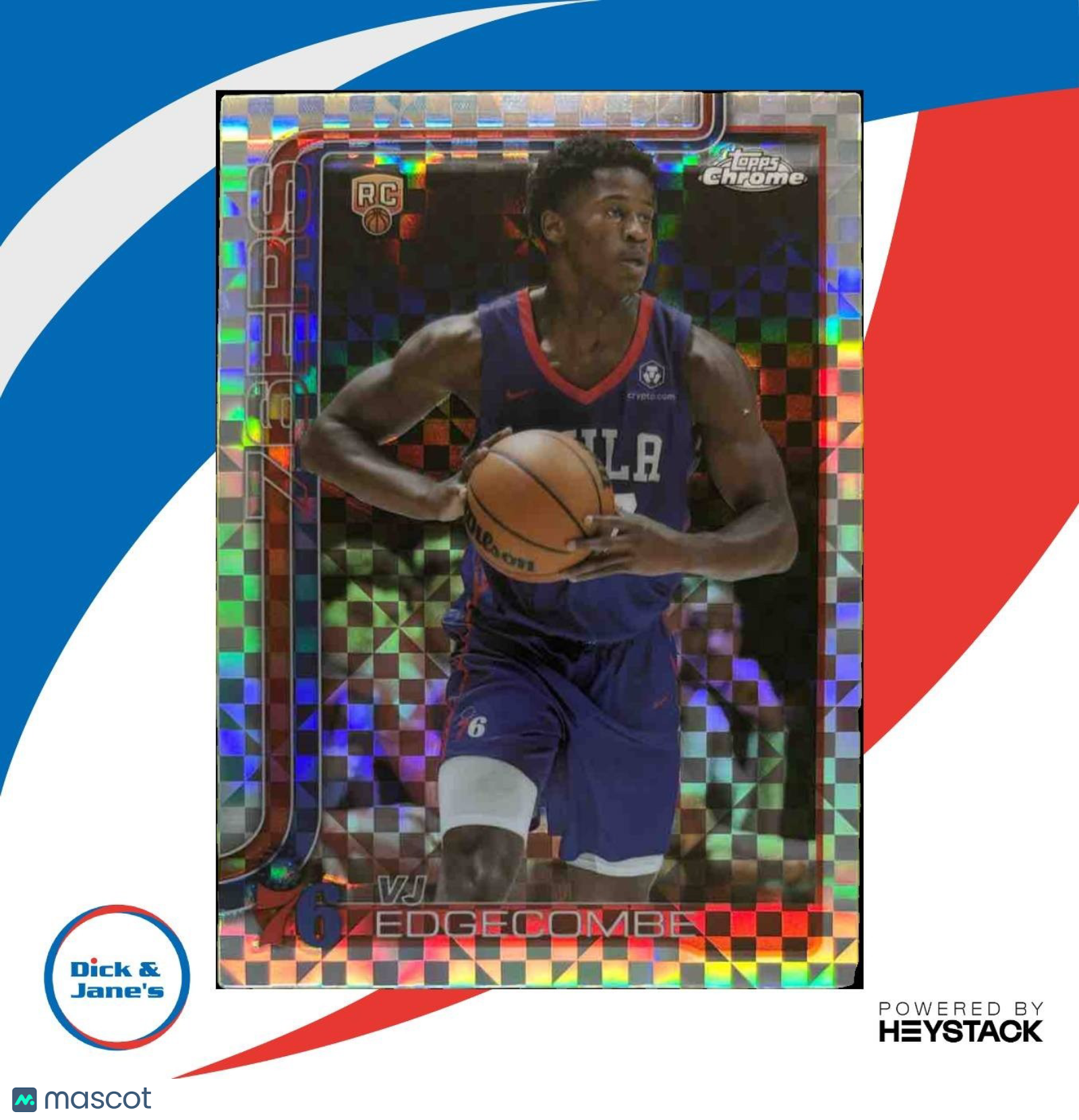 2025-26 Topps Chrome VJ Edgecombe X-Fractor #253 RC