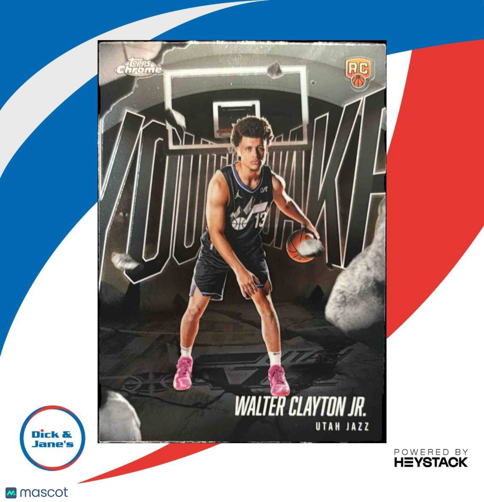 2025-26 Topps Chrome Walter Clayton Jr. Youthquake #YQ-13 RC Utah Jazz - Sports Cards