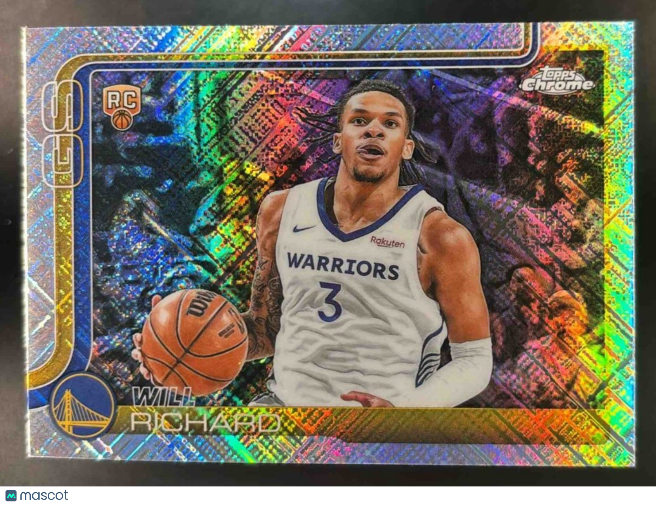 2025-26 Topps Chrome Will Richard Skylight #287 RC Golden State Warriors - Sports Cards