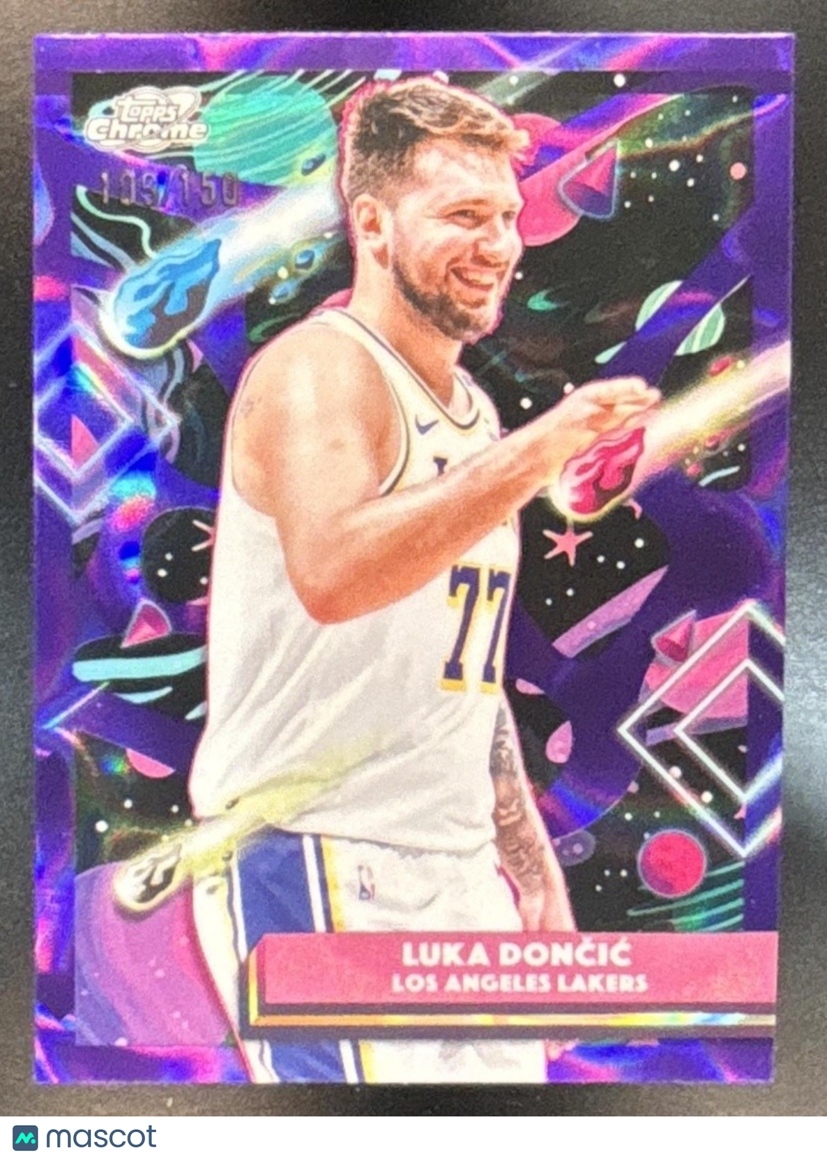 2025-26 Topps Cosmic Chrome Luka Doncic Purple Nebula /150 #66 Los Angeles Laker - Sports Cards