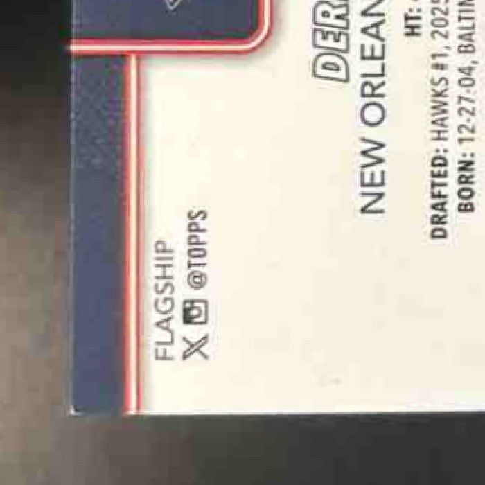 2025-26 Topps Derik Queen Green Holo Foil /99 #213 RC New Orleans Pelicans - Sports Cards