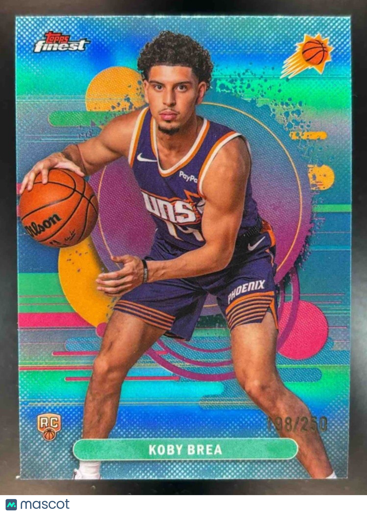 2025-26 Topps Finest Koby Brea Uncommon Sky Blue /250 #131 RC Phoenix Suns - Sports Cards