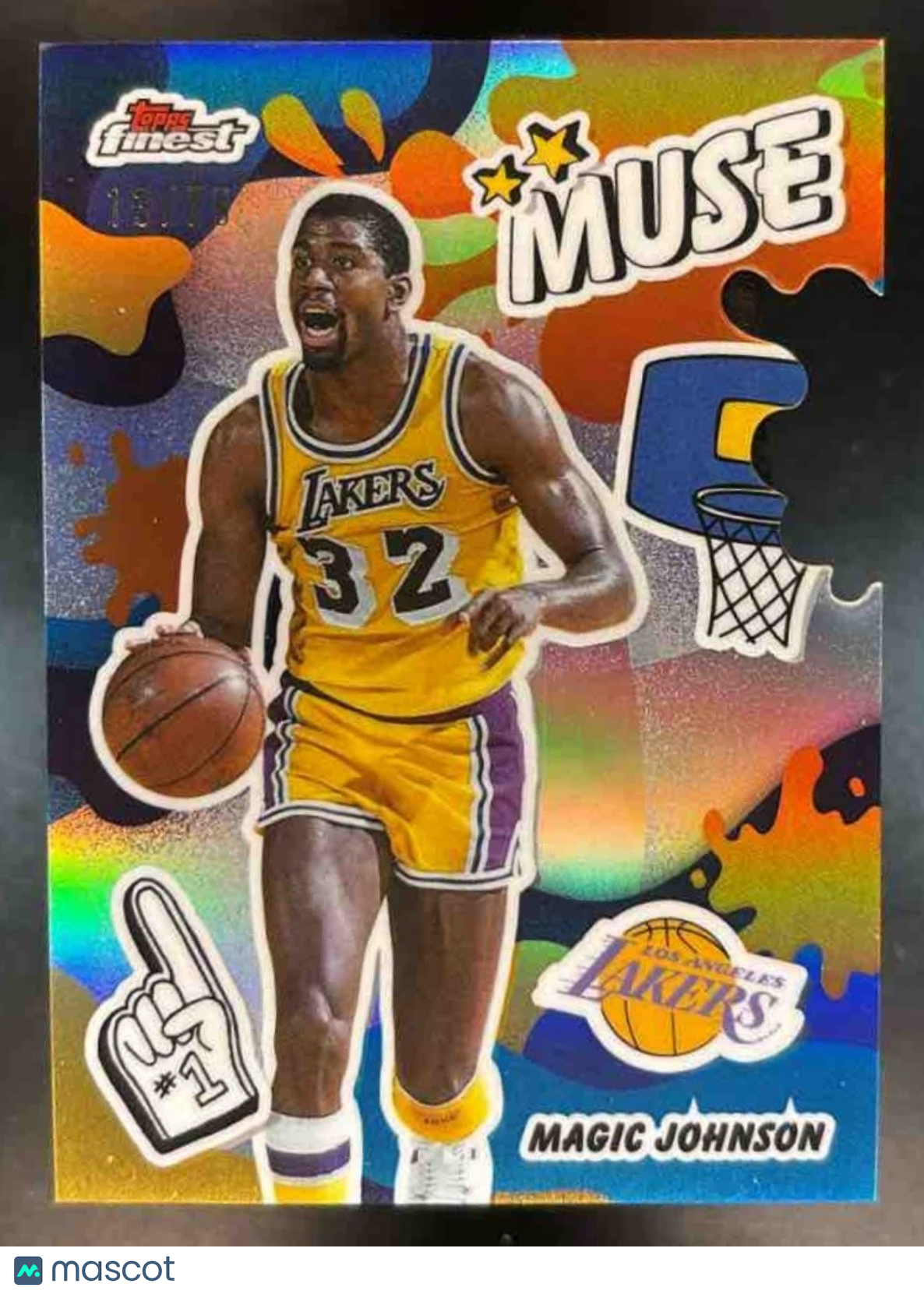 2025-26 Topps Finest Magic Johnson Muse Gold Refractor /50 Los Angeles Lakers - Sports Cards