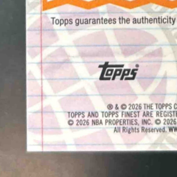 2025-26 Topps Finest Ryan Kalkbrenner Auto Blue XFractor /99 RC Charlotte Hornet - Sports Cards