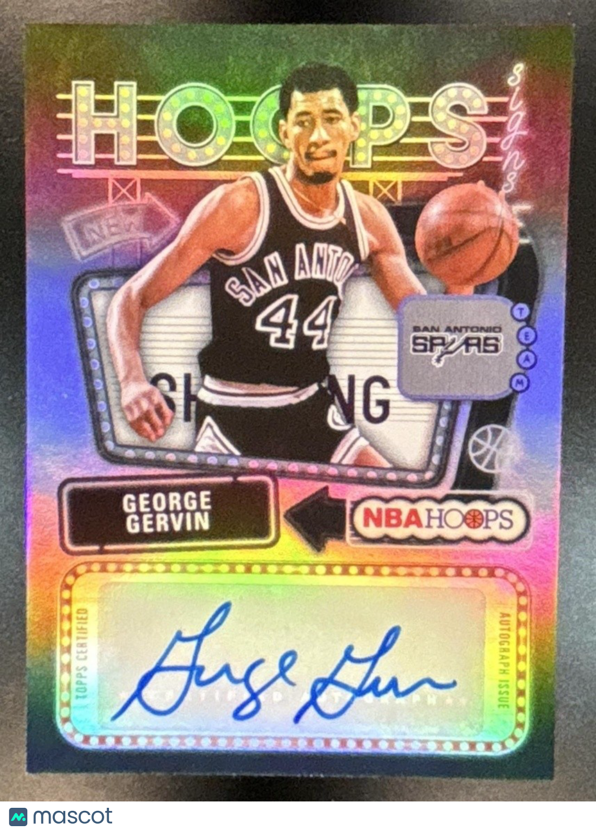 2025-26 Topps Hoops George Gervin Signs Auto San Antonio Spurs - Sports Cards