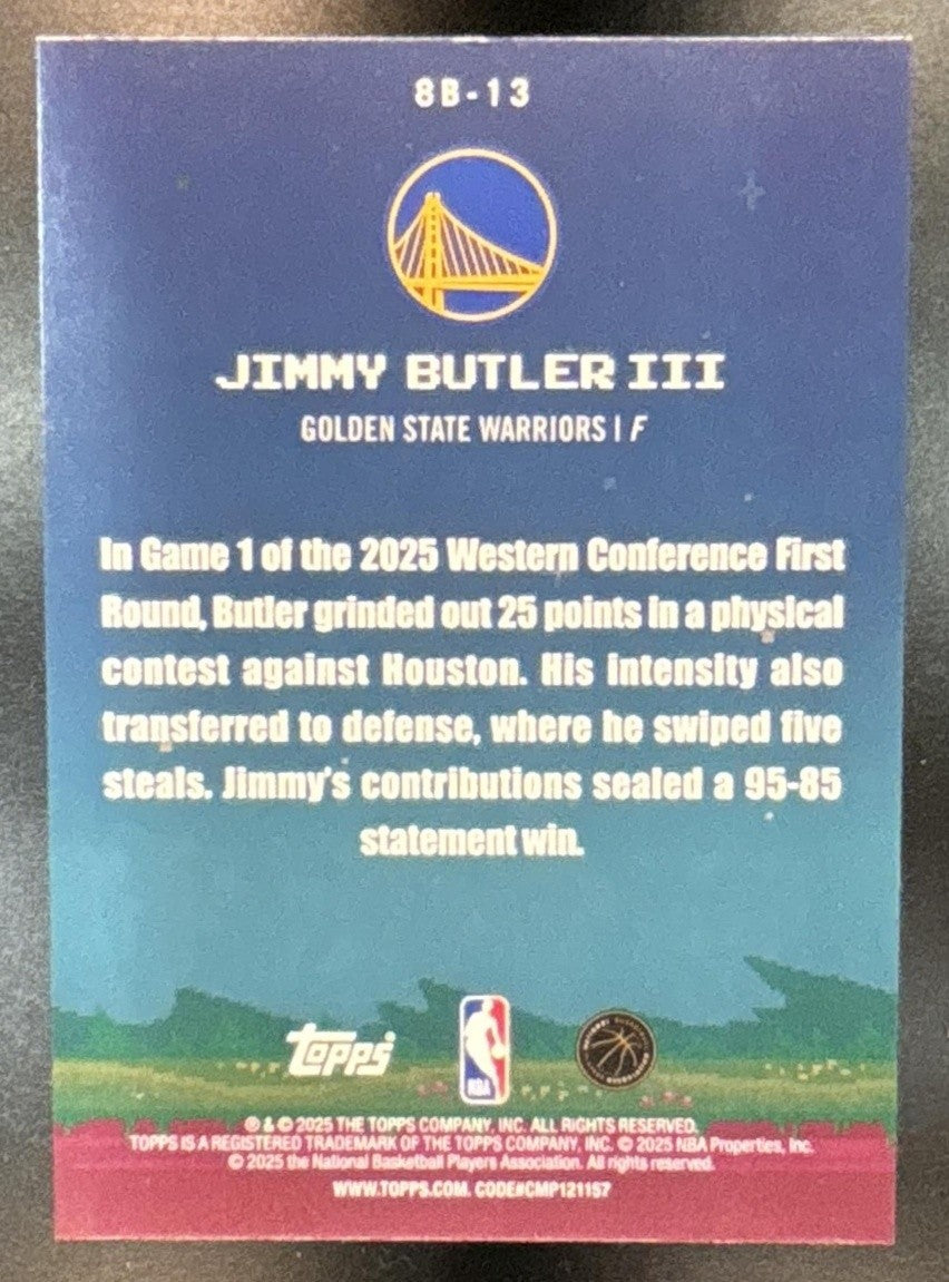 2025-26 Topps Jimmy Butler III 8-Bit Ballers /5 Golden State Warriors - Sports Cards