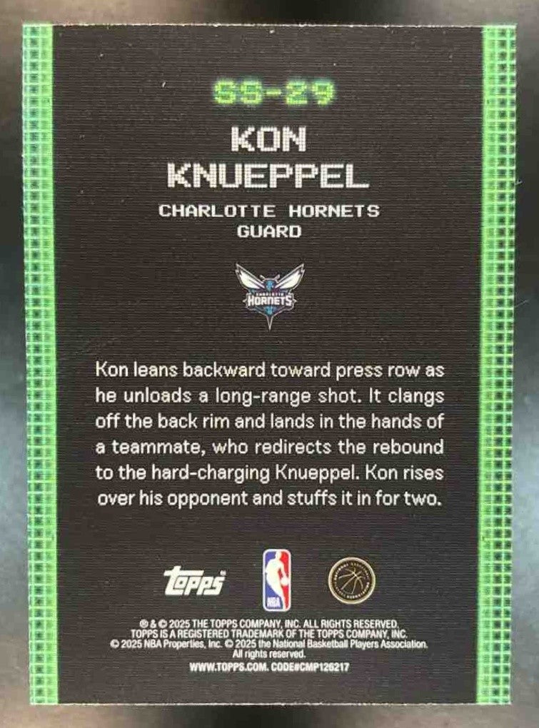 2025-26 Topps Kon Knueppel Scan and Slam #SS-29 RC Charlotte Hornets - Sports Cards