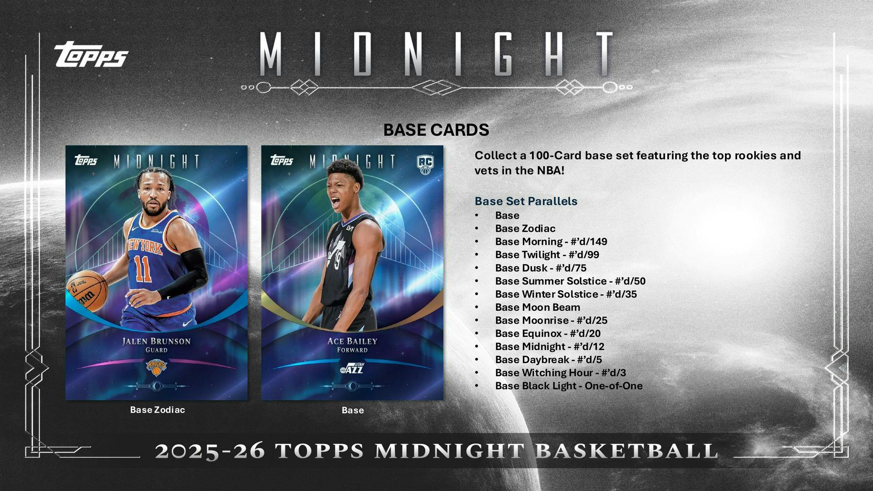2025/26 Topps Midnight Basketball Hobby Box (3 Autos) - NBA Hobby Box